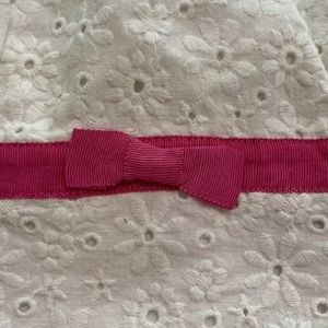 Vintage 90’s LILLY PULITZER White Label Kelly Eyelet & Pink Ribbon 🎀 Dress US 6